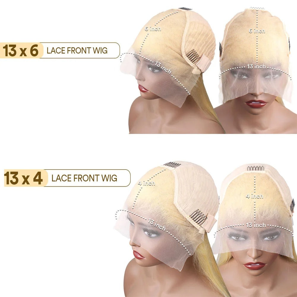 Premium 13x6 HD Lace Frontal Blonde Wig – Brazilian Straight Hair, 220% Density